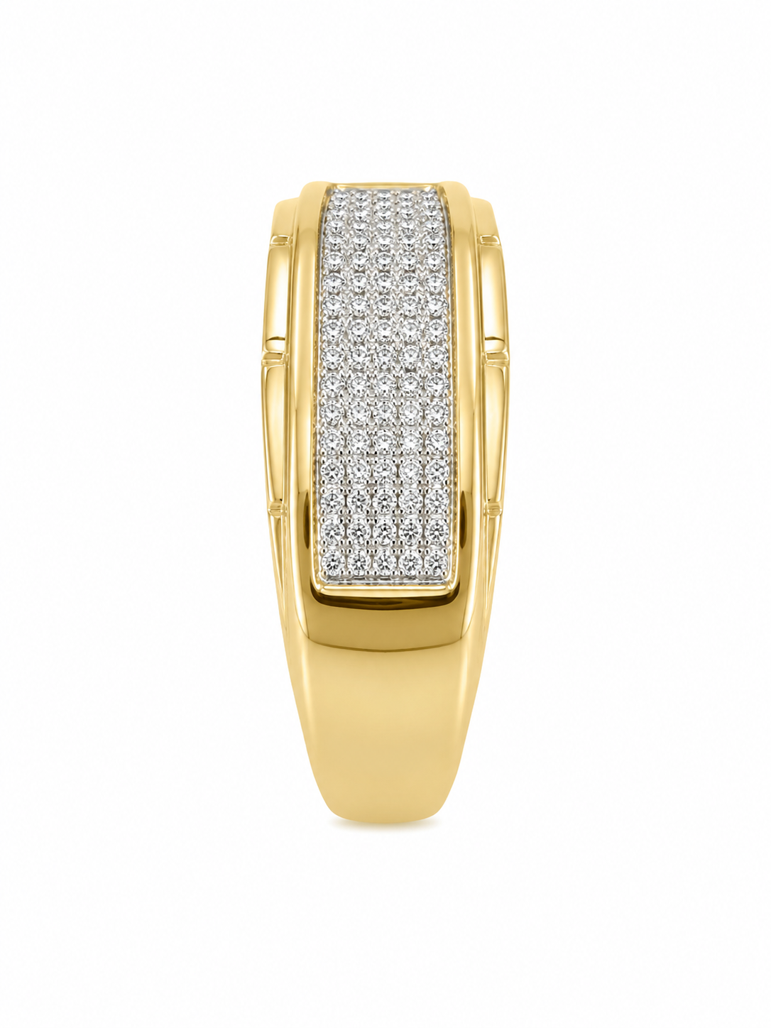 10K Yellow Gold Men's Ring 0.50 ct Natural Diamond