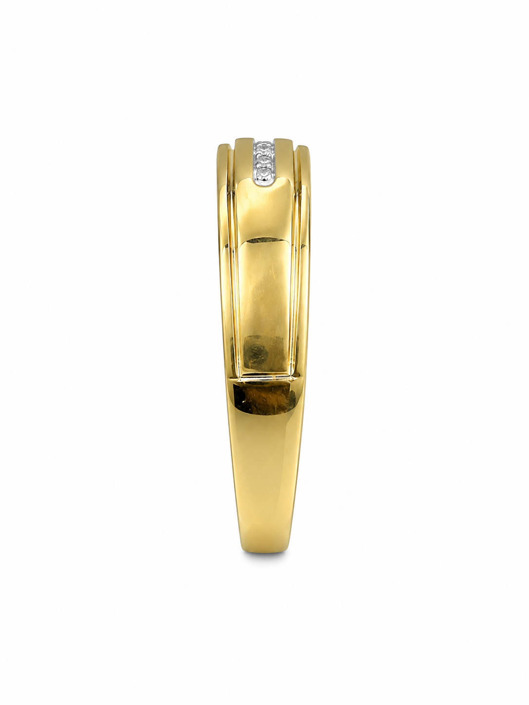 10K Yellow Gold Men’s Band 0.05 Natural Diamond