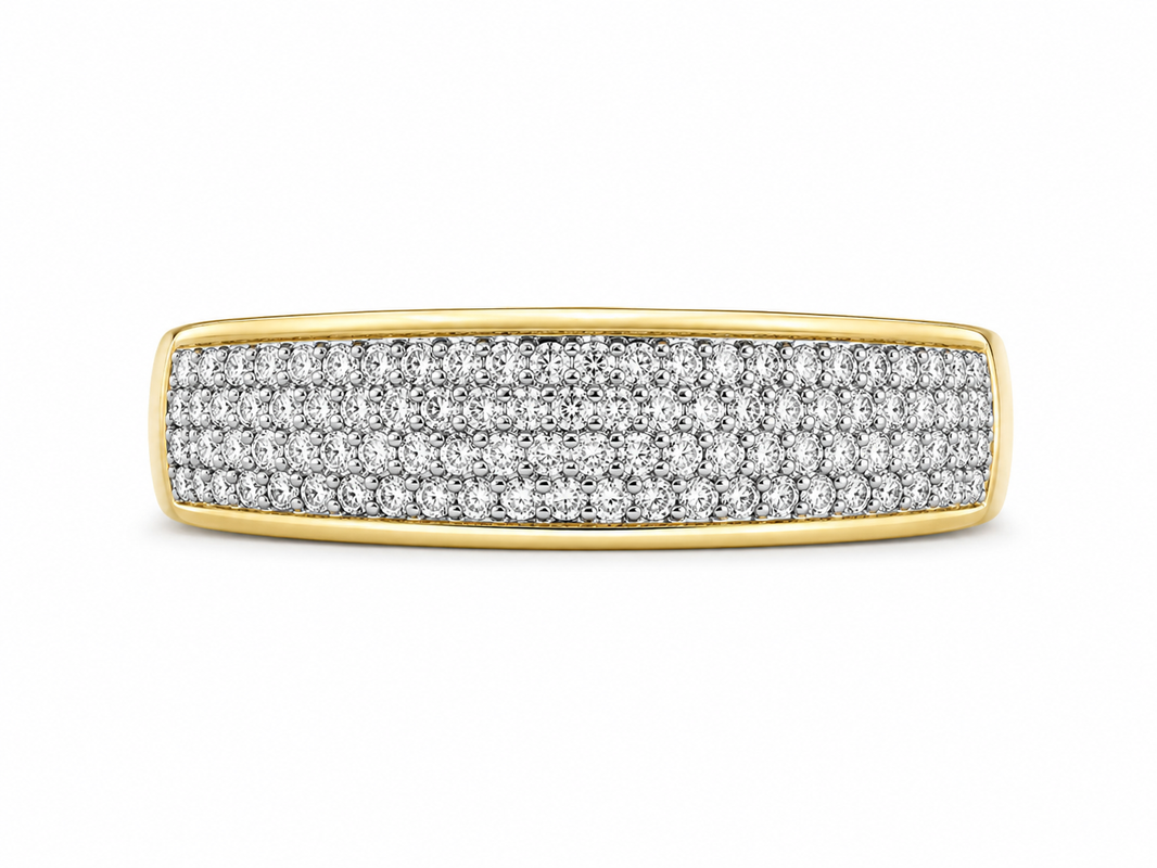 10K Yellow Gold Men's Band 0.33 ct Natural Diamond