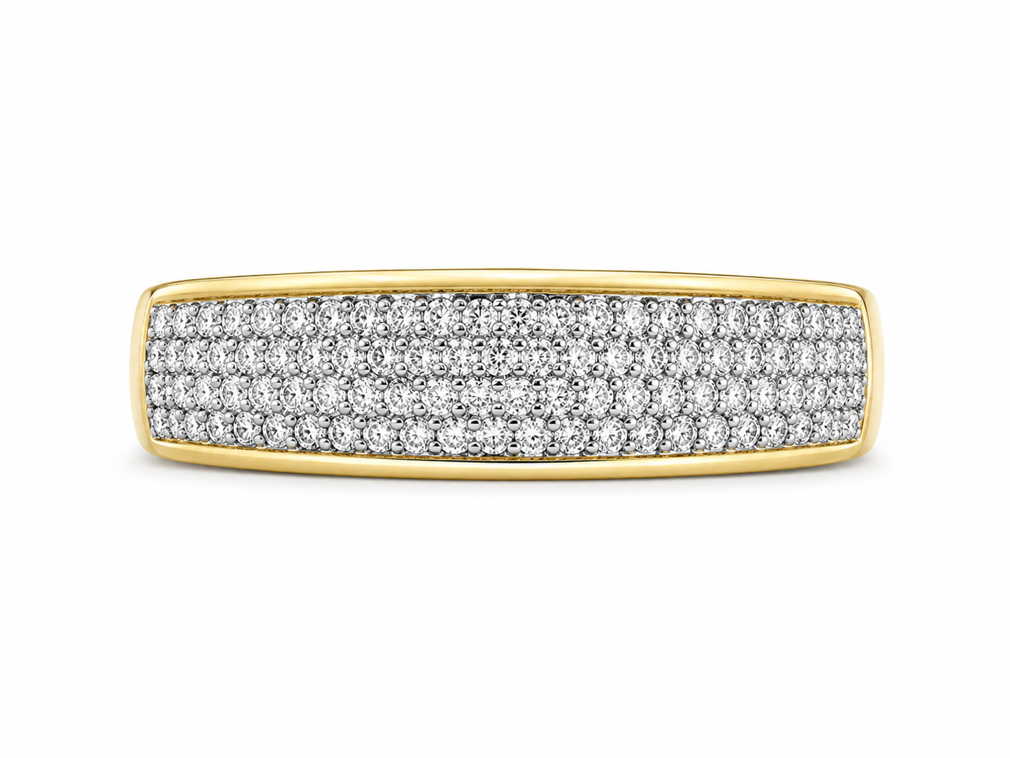 10K Yellow Gold Men's Band 0.33 ct Natural Diamond