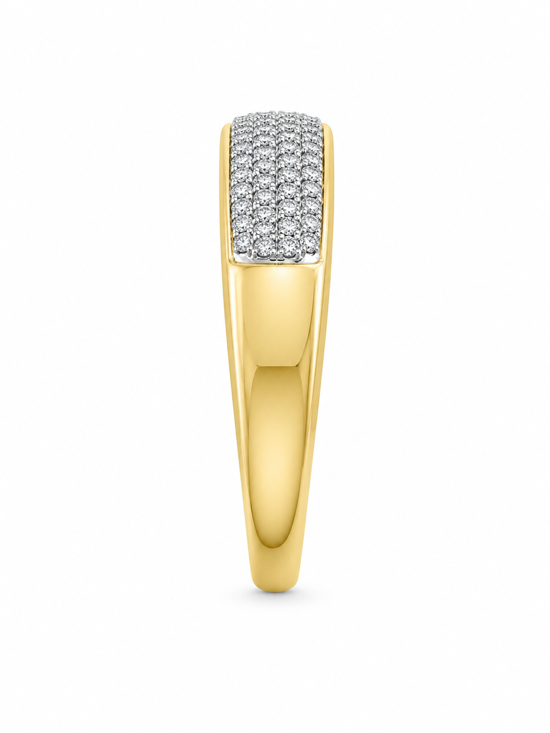 10K Yellow Gold Men's Band 0.33 ct Natural Diamond