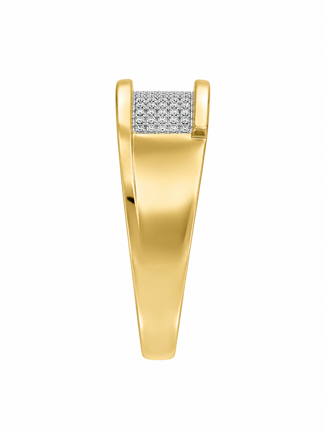 10K Yellow Gold Men's Band 0.20 ct Natural Diamond