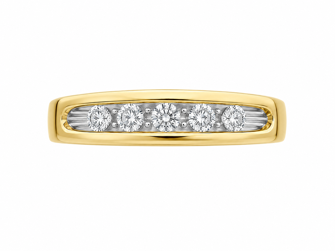10K Yellow Gold Ring 0.25 ct Natural Diamond