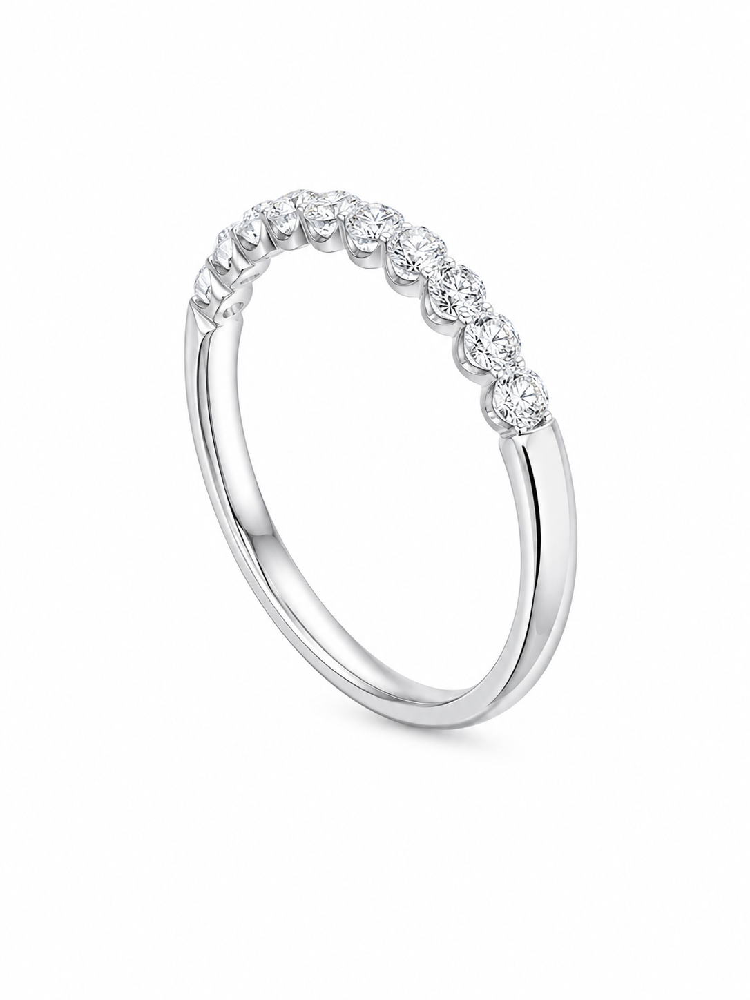 14K White Gold Women’s Band 0.25 ct Lab Grown Diamond