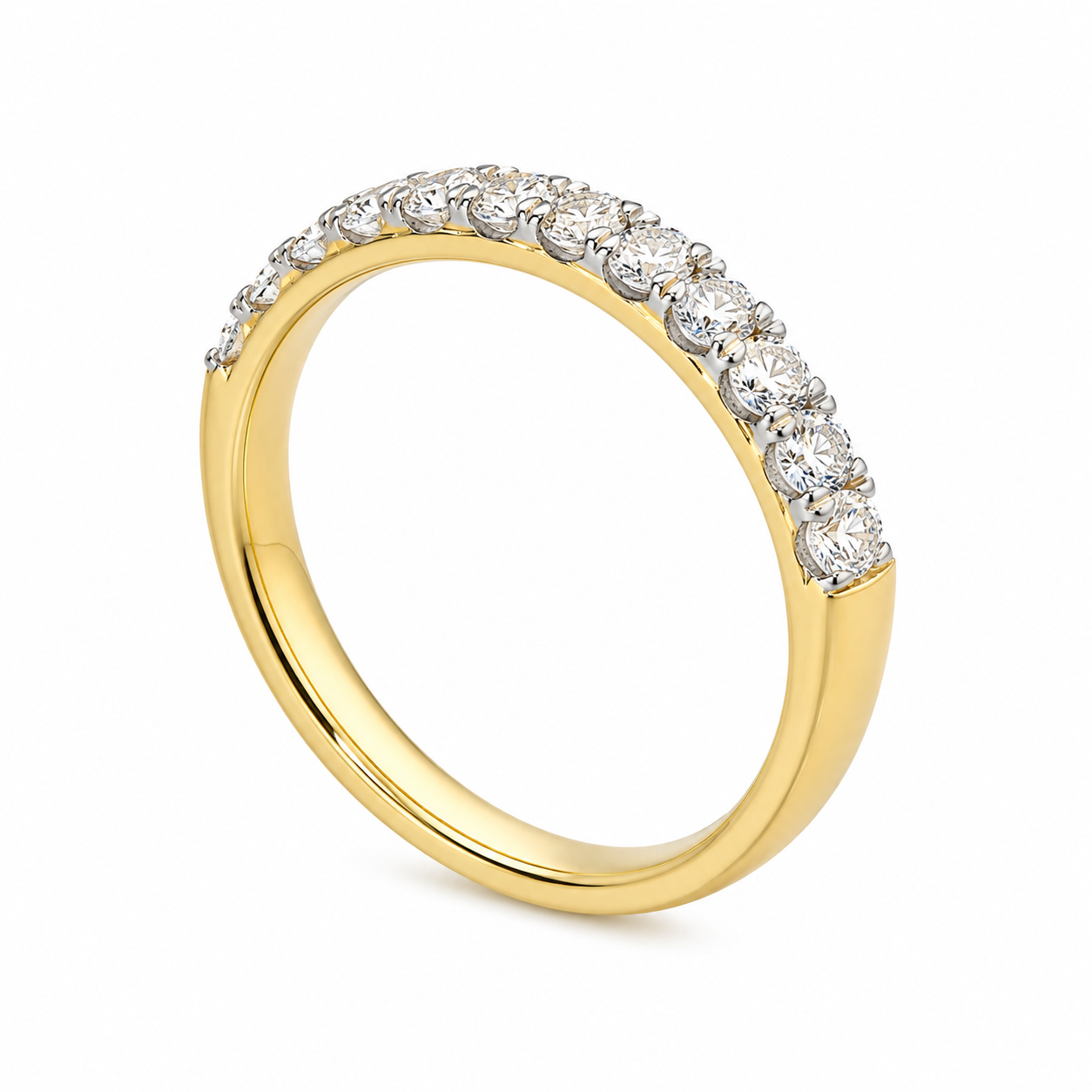 14K Yellow Gold Women’s Band 1.00 ct Lab Grown Diamond