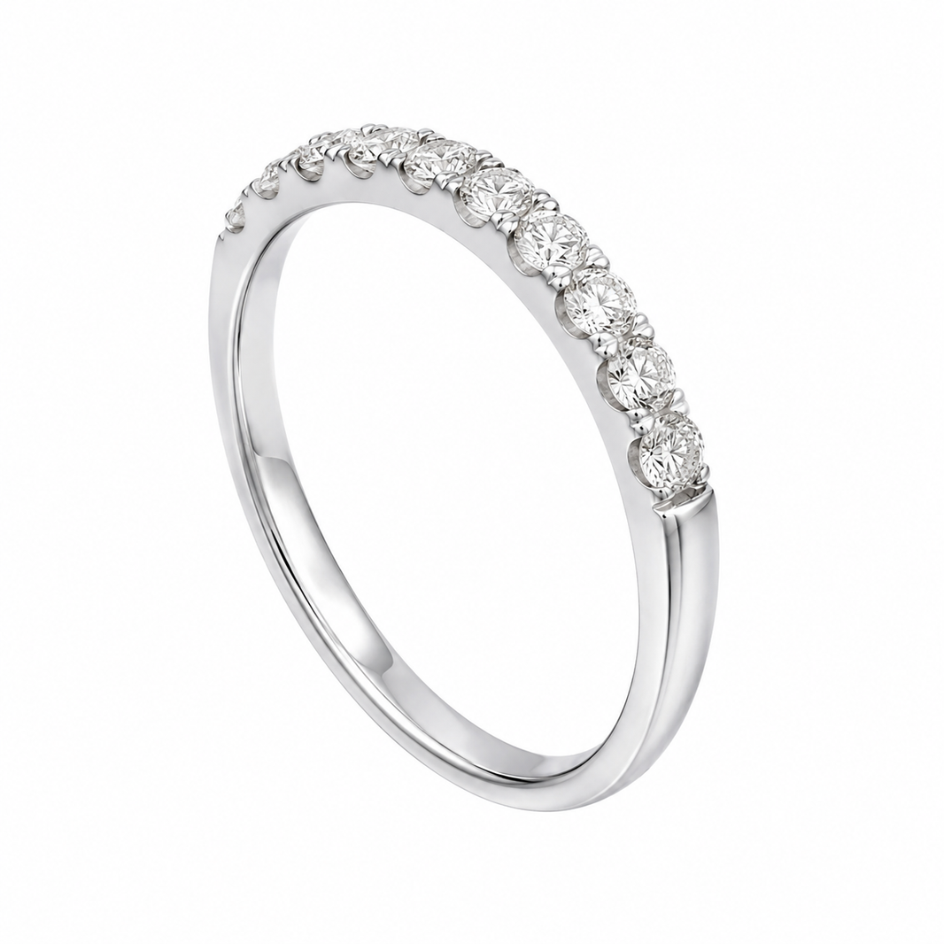14K White Gold Women’s Band 0.50 ct Lab Grown Diamond