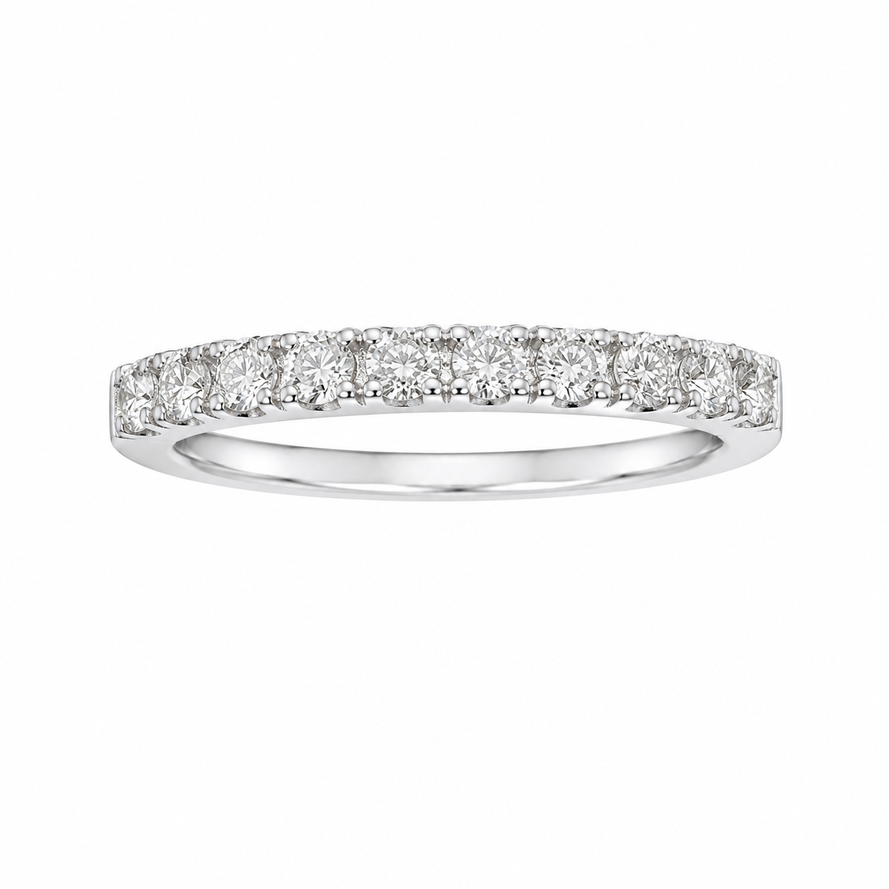 14K White Gold Women’s Band 0.50 ct Lab Grown Diamond