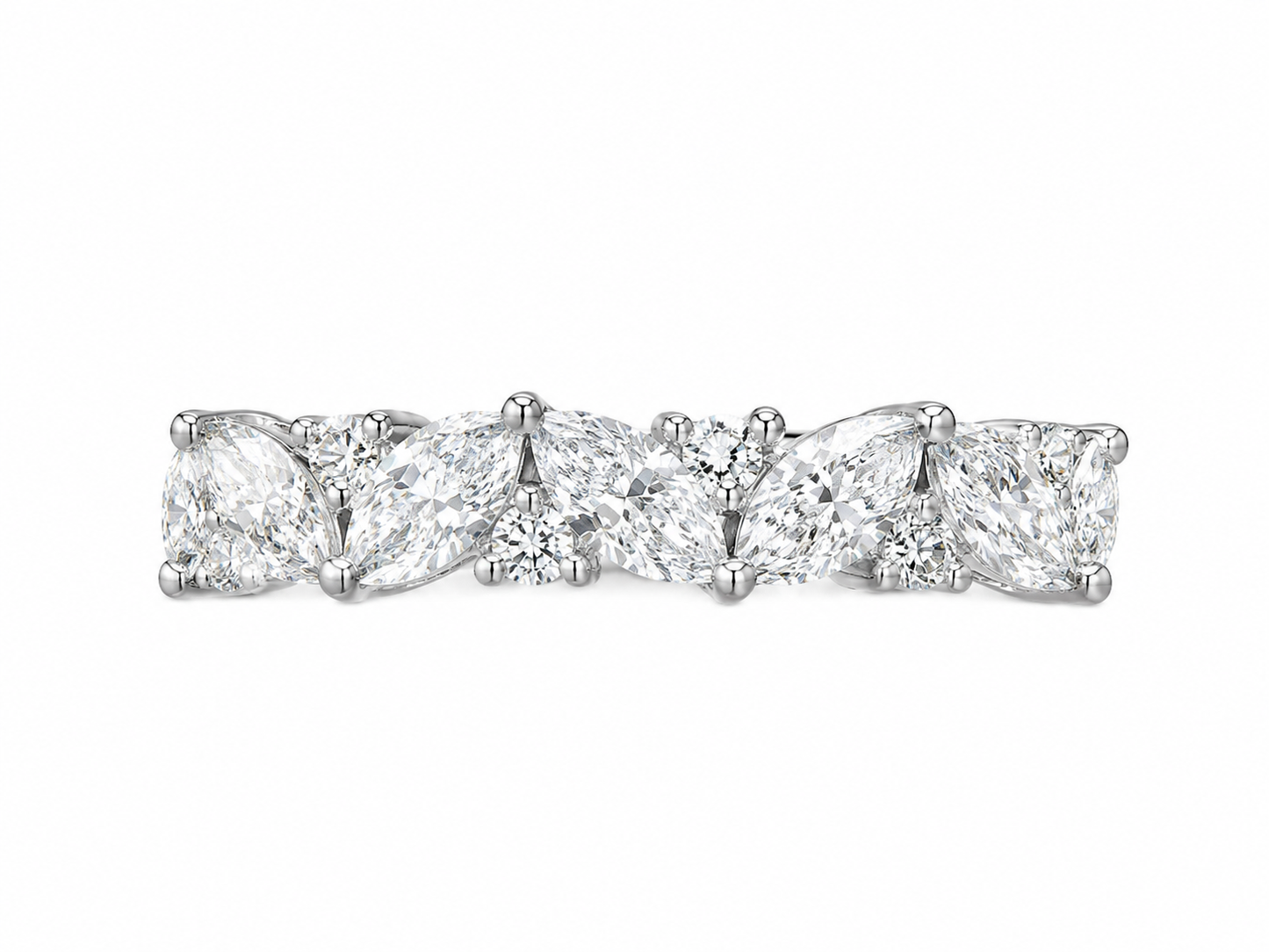 14K White Gold Women’s Band 1.00 ct Lab Grown Diamond