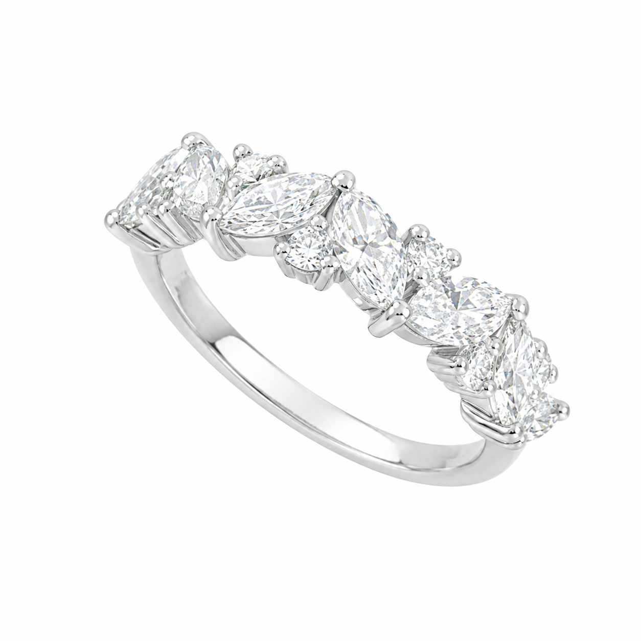 14K White Gold Women’s Band 1.00 ct Lab Grown Diamond