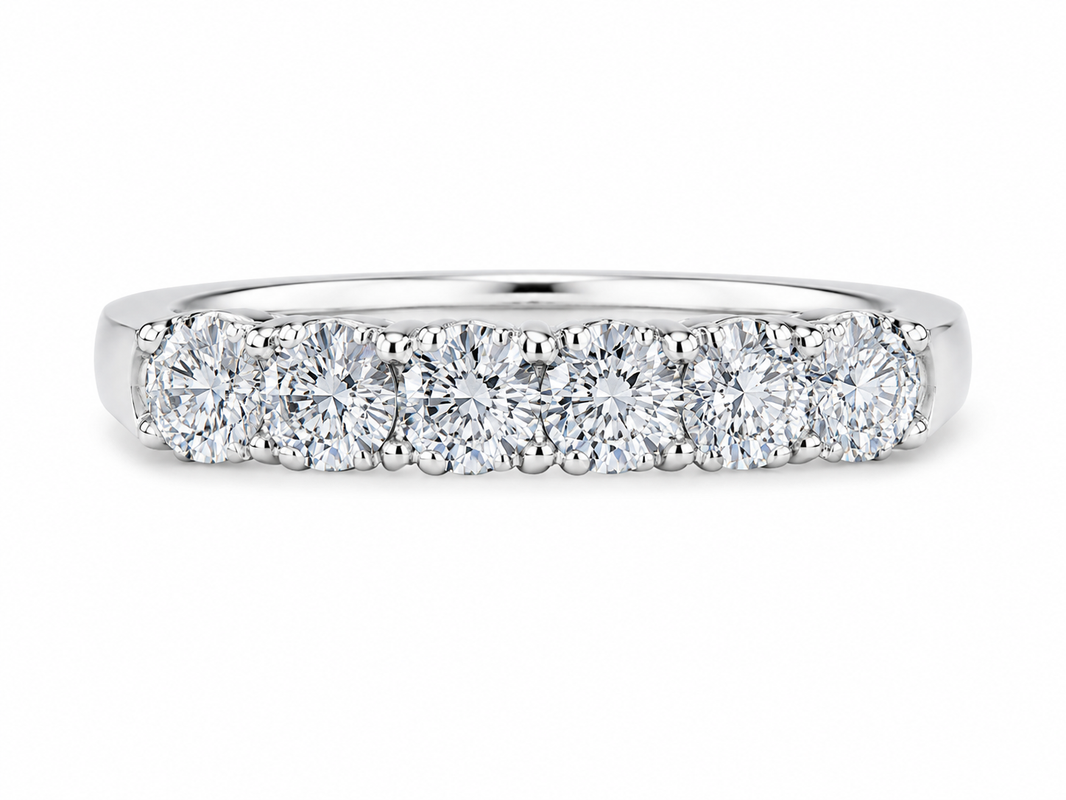 14K White Gold Women's Band 1.00 ct Lab Grown Diamond