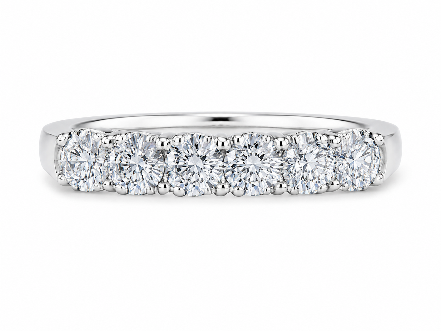 14K White Gold Women's Band 1.00 ct Lab Grown Diamond