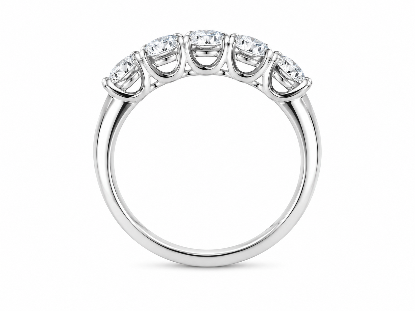 14K White Gold Women's Band 1.00 ct Lab Grown Diamond