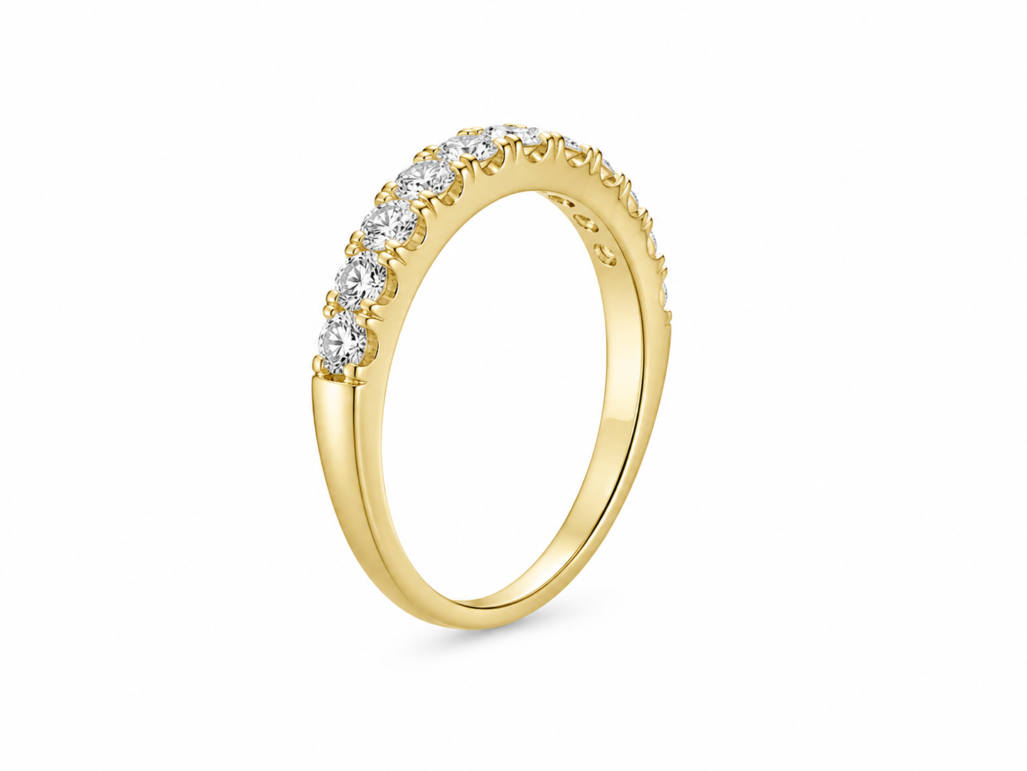 14K Yellow Gold Women’s Band 1.00 ct Lab Grown Diamond