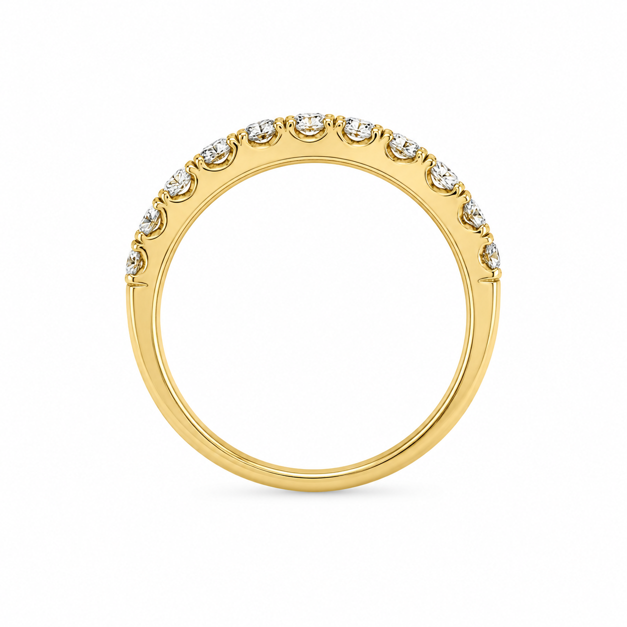 14K Yellow Gold Women’s Band 1.00 ct Lab Grown Diamond