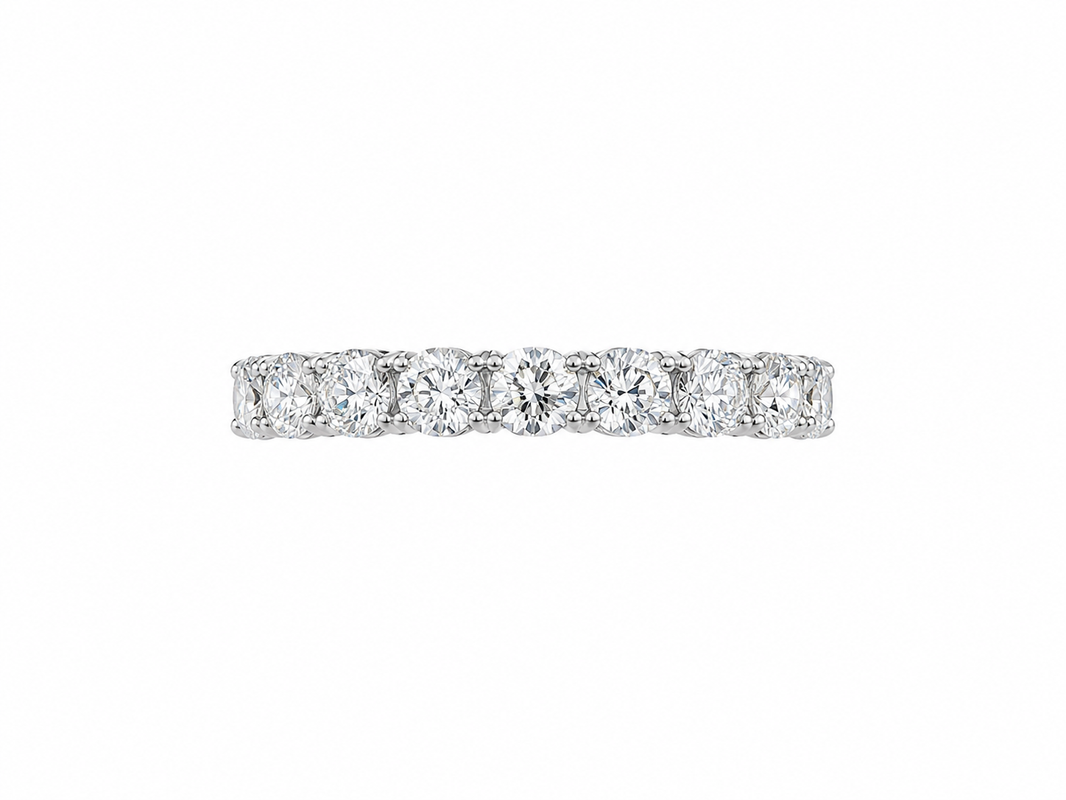 14K White Gold Women's Band 1.00 ct Lab Grown Diamond