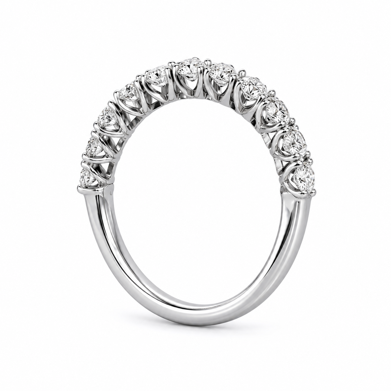 14K White Gold Women's Band 1.00 ct Lab Grown Diamond