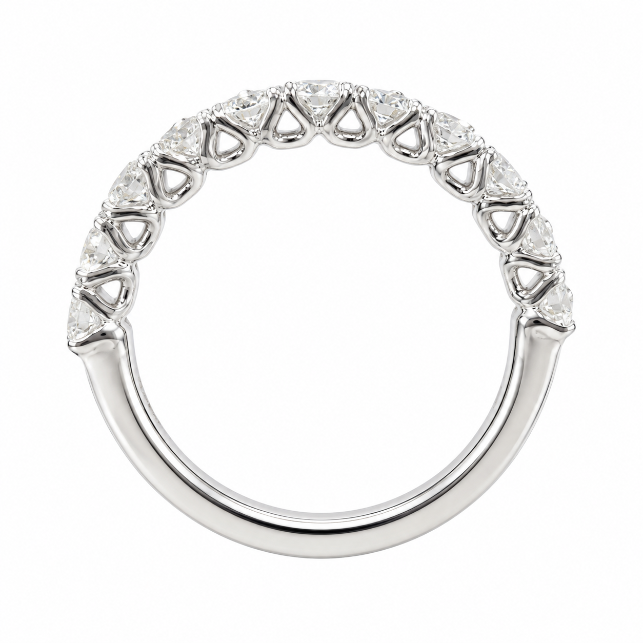 14K White Gold Women's Band 1.00 ct Lab Grown Diamond
