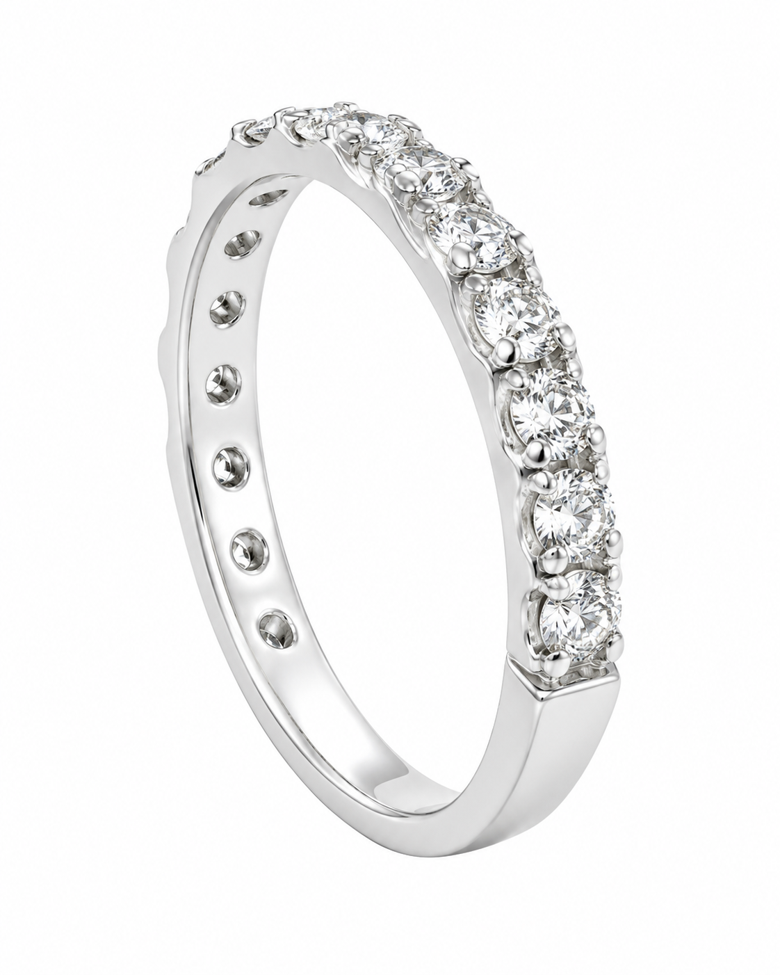 14K White Gold Women’s Band 1.00 ct Lab Grown Diamond