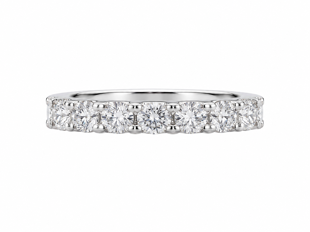 14K White Gold Women’s Band 1.00 ct Lab Grown Diamond