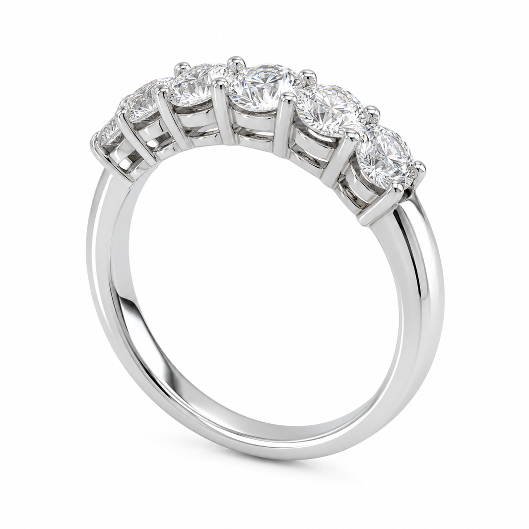 14K White Gold Women’s Band Oval 2.00 ct Lab Grown Diamond