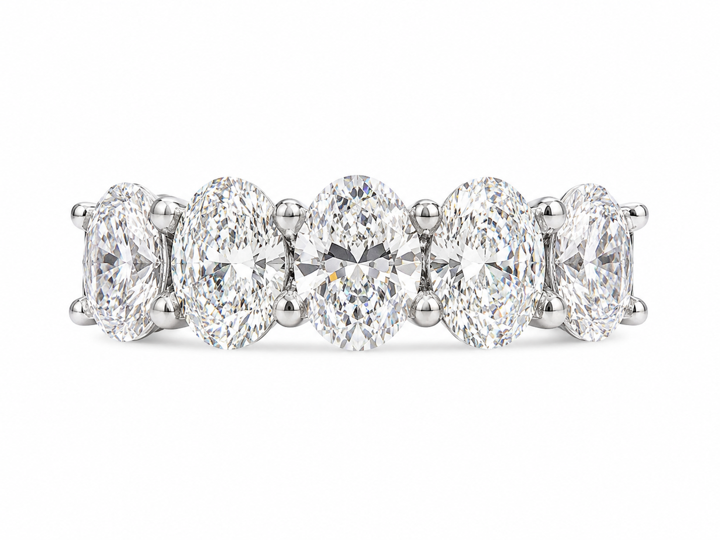 14K White Gold Women's Ring Oval 1.00 ct Lab Grown Diamond