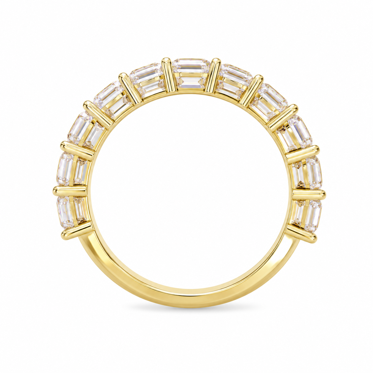 14K Yellow Gold Women’s Band Round 2.00 ct Lab Grown Diamond