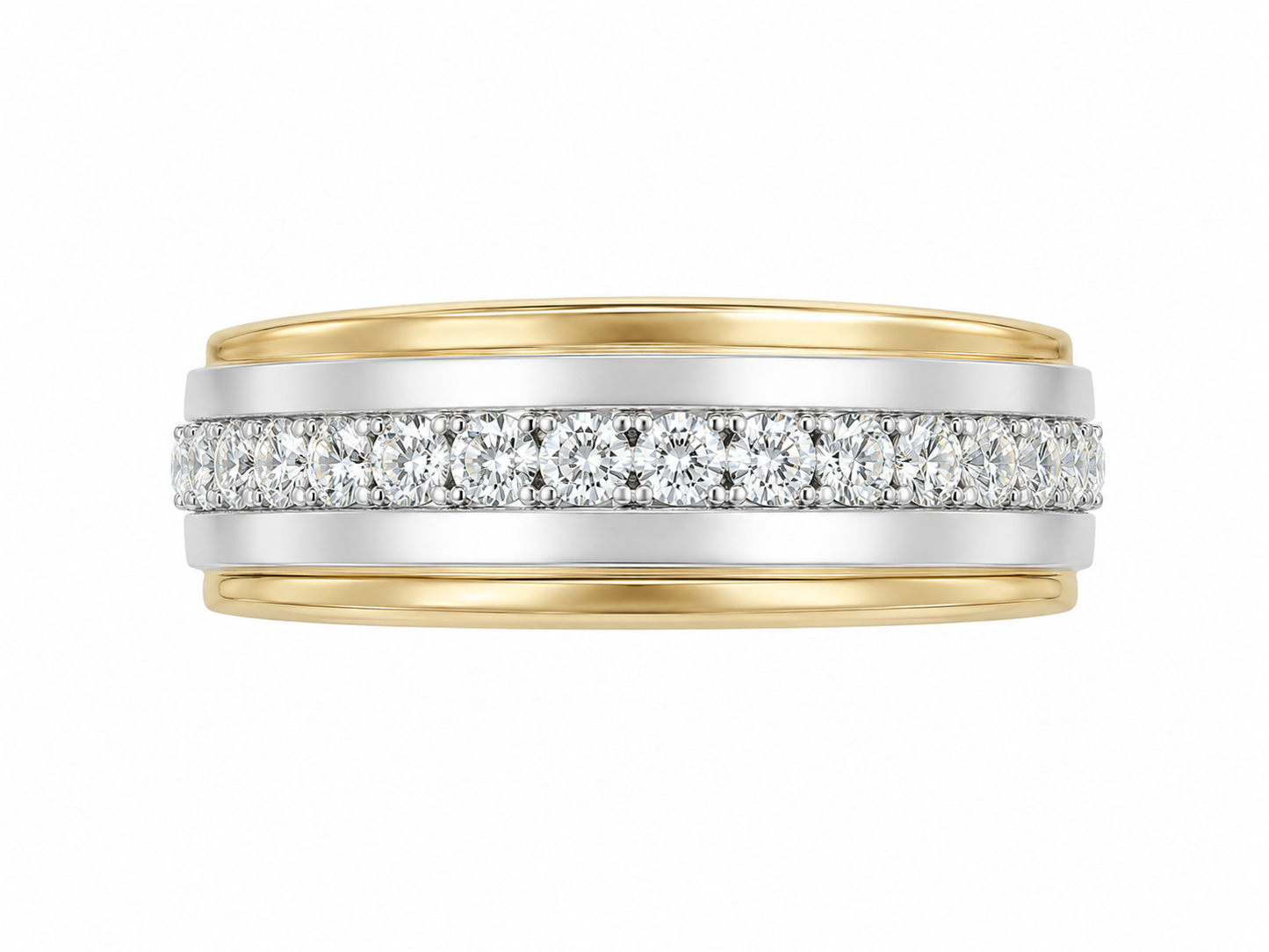 10K Two-Tone Gold Men’s Band 0.50 ct Lab Grown Diamond