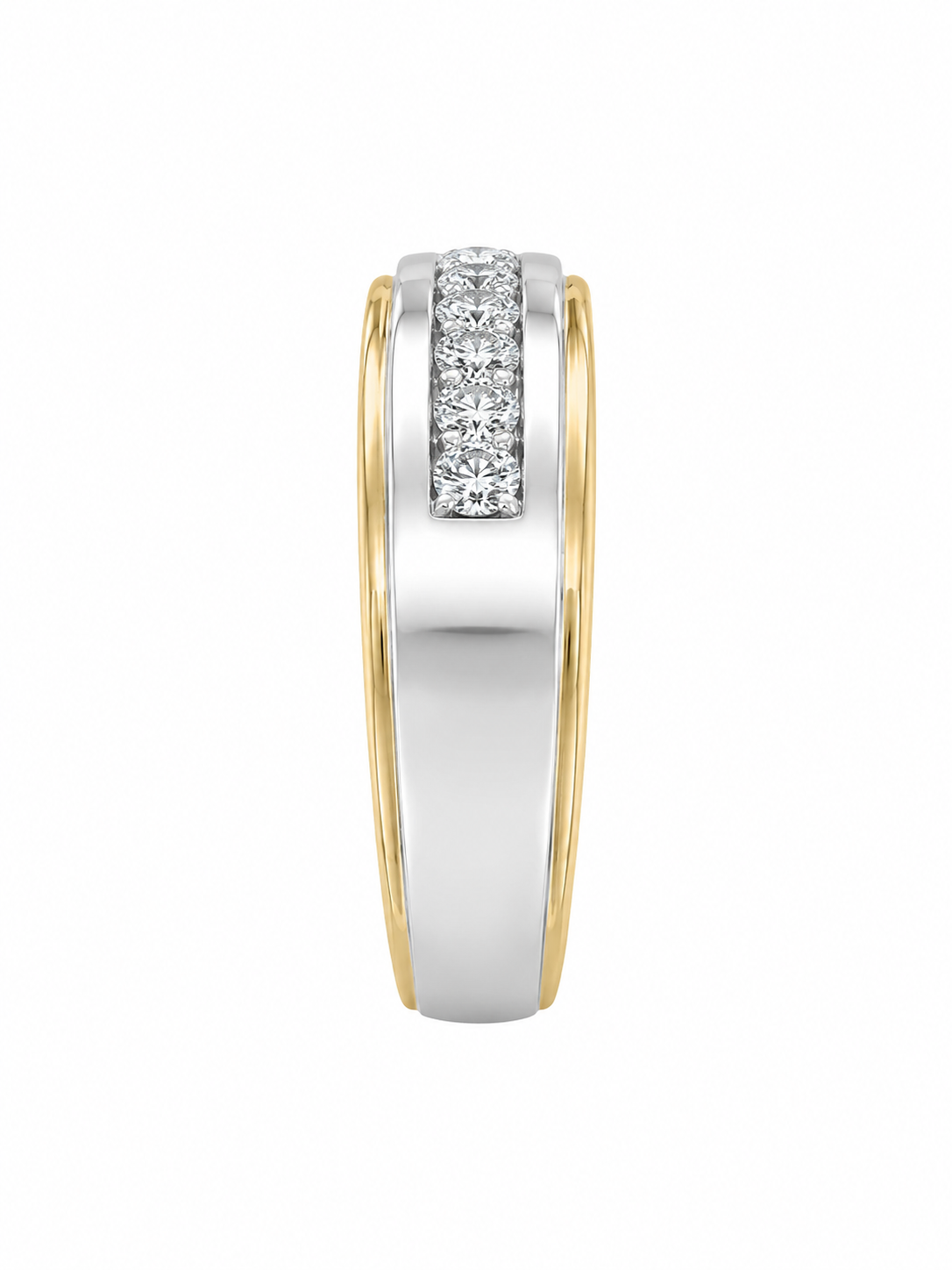 10K Two-Tone Gold Men’s Band 0.50 ct Lab Grown Diamond