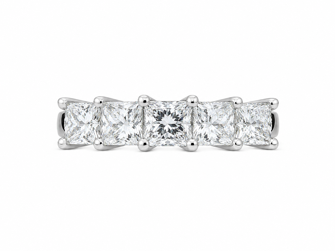 14K White Gold Women's Ring Princess 1.50 ct Lab Grown Diamond