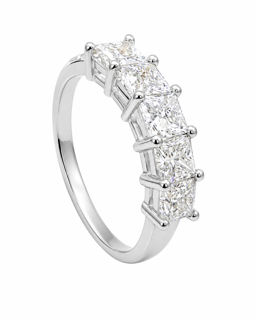 14K White Gold Women's Ring Princess 1.50 ct Lab Grown Diamond