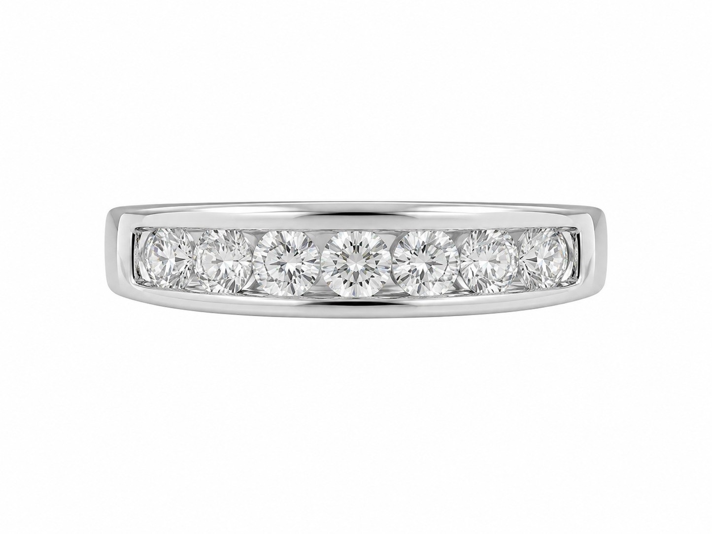 14K White Gold Men's Ring 0.50 ct Lab Grown Diamond