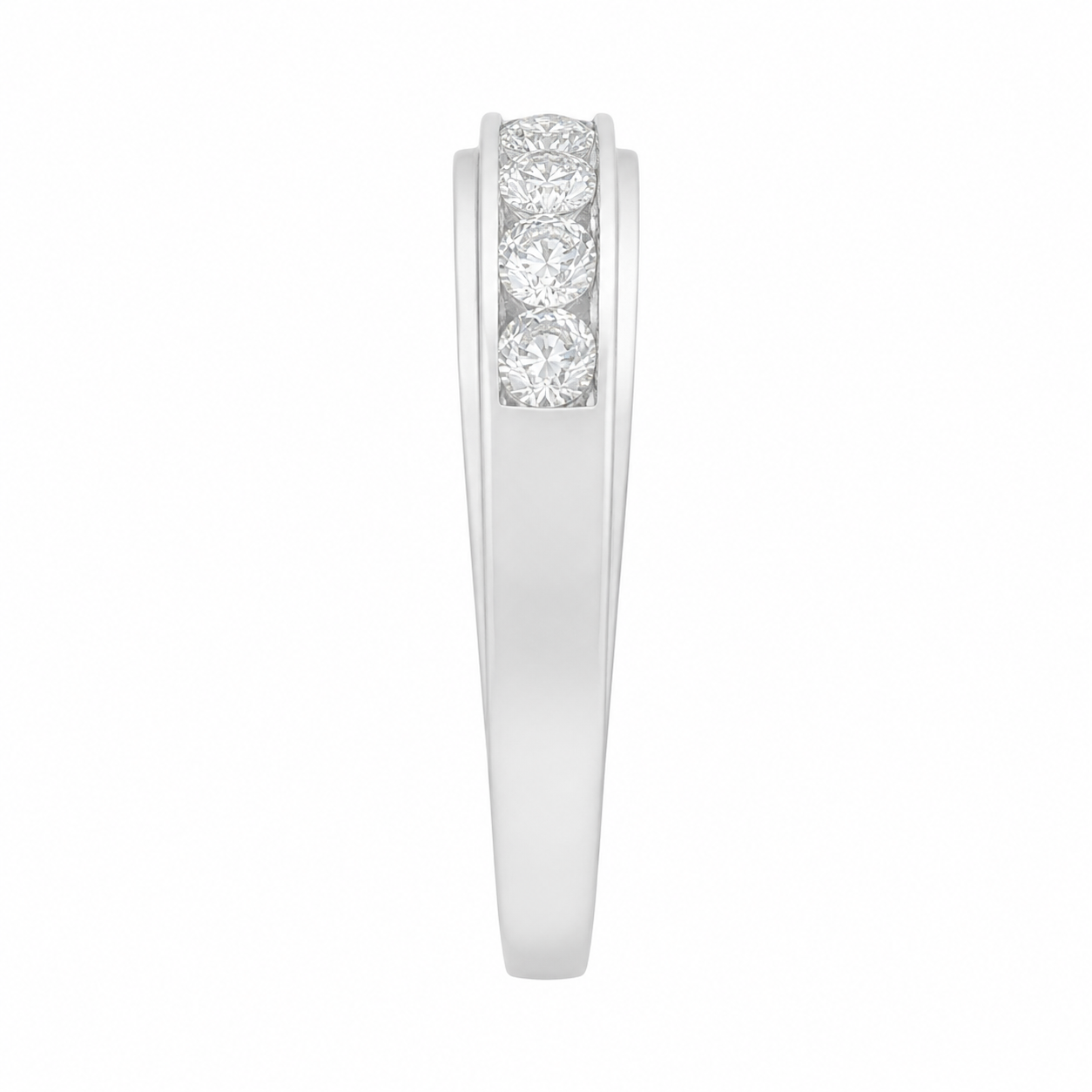 14K White Gold Men's Ring 0.50 ct Lab Grown Diamond