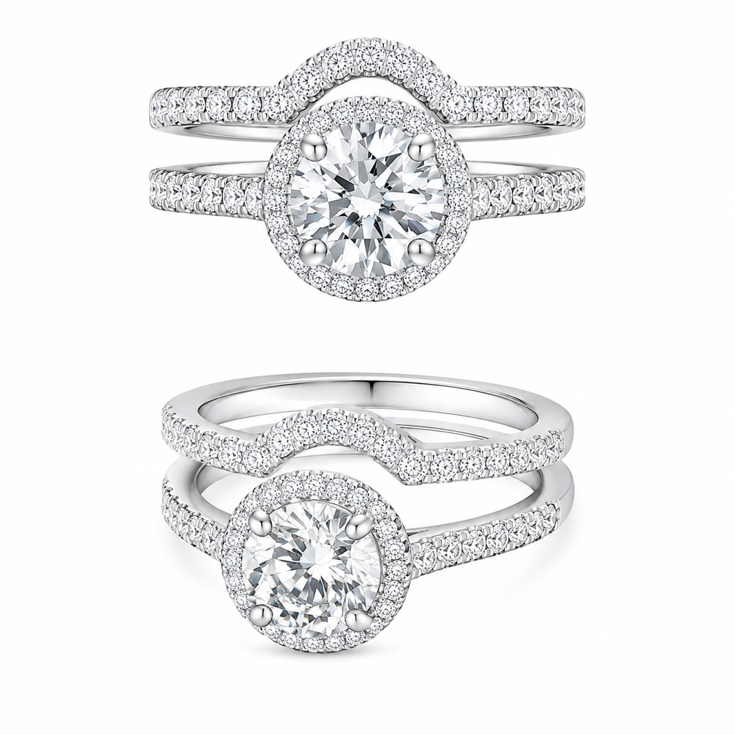 14K White Gold Ring 1.75 ct Round Lab Grown Diamond