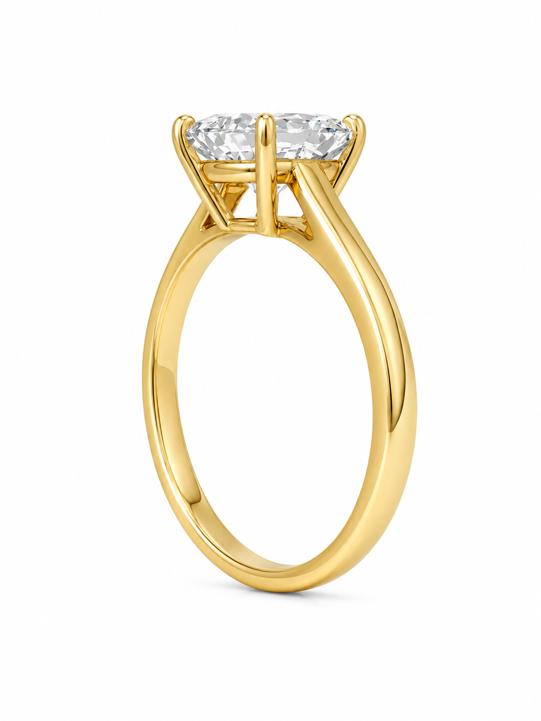14K Yellow Gold Women’s Ring Princess 1.50 ct Lab Grown Diamond