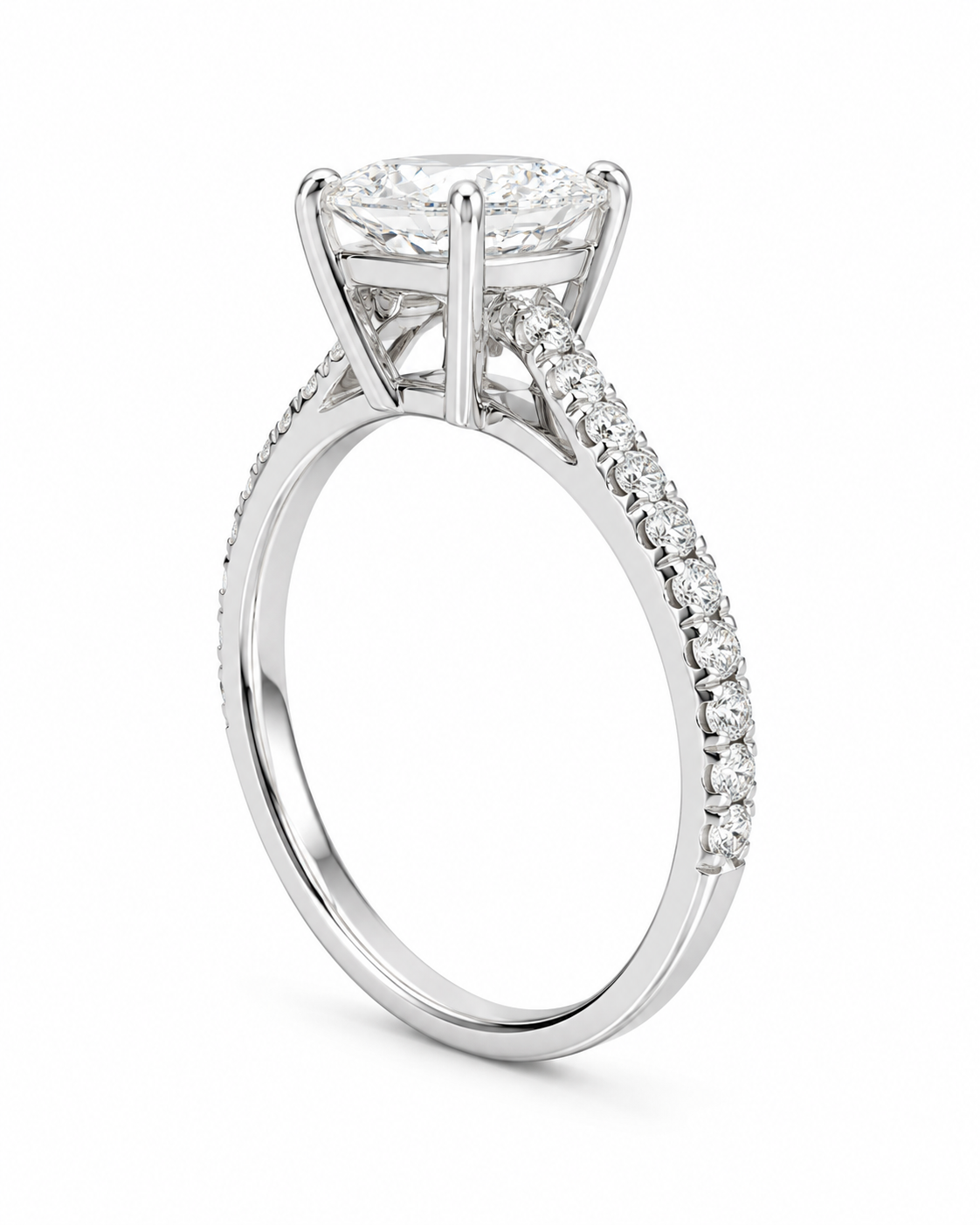 14K White Gold Women’s Ring 1.27 ct Princess Lab Grown Diamond