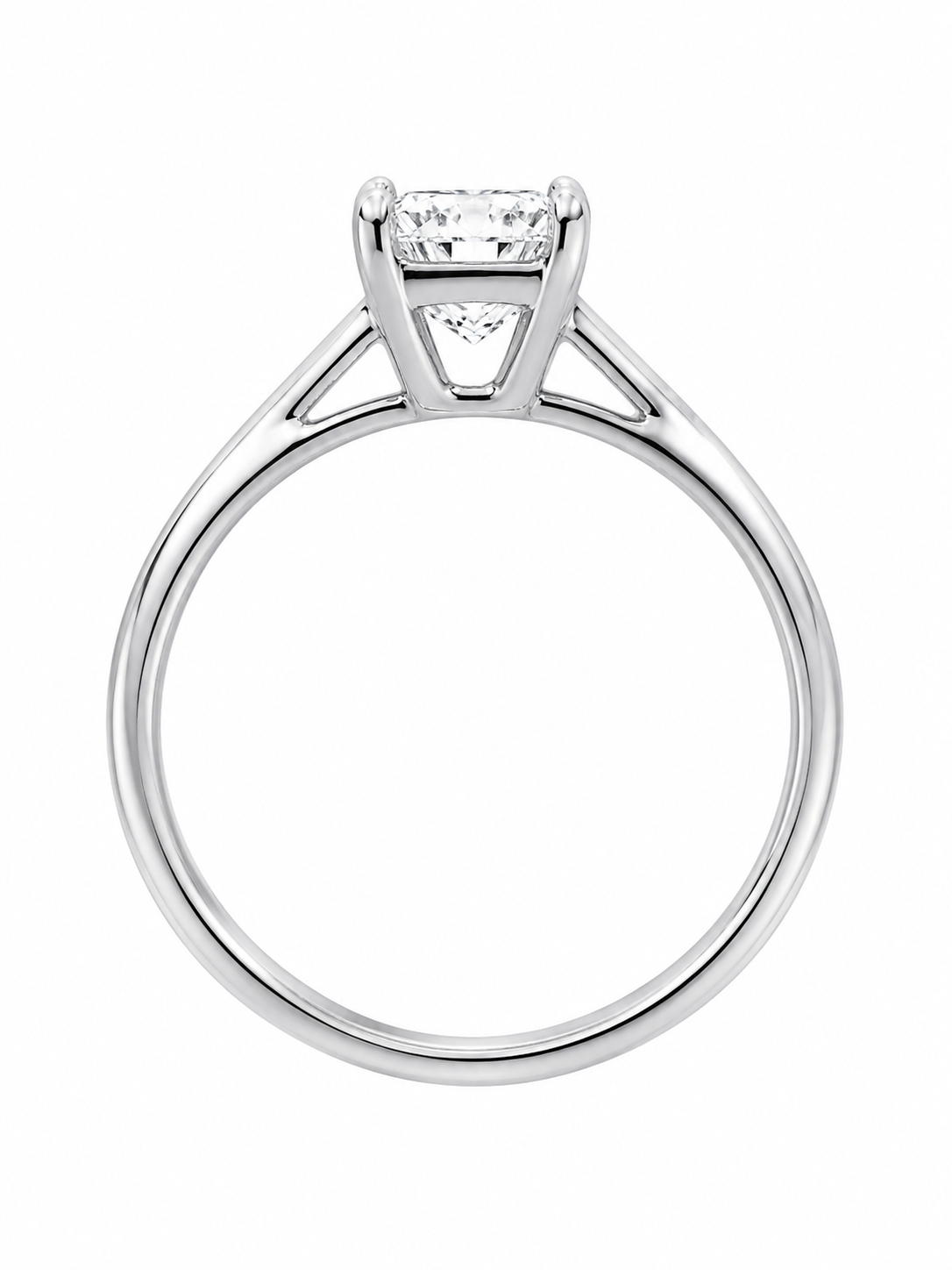 14K White Gold Women's Ring Radiant 1.00 ct Lab Grown Diamond