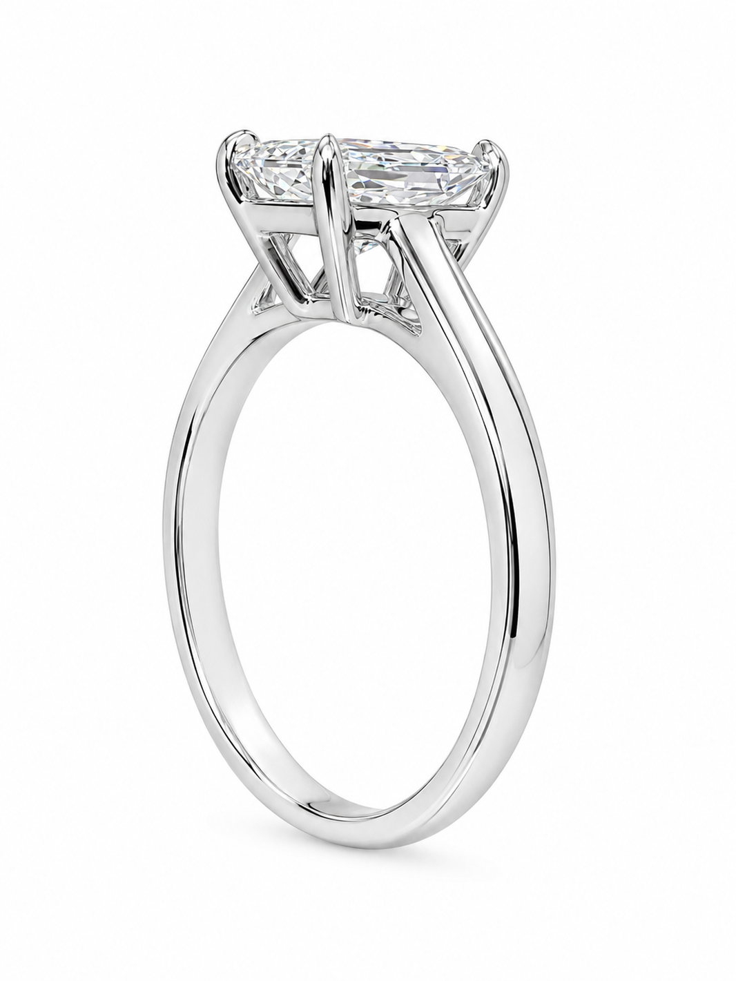 14K White Gold Women's Ring Radiant 1.00 ct Lab Grown Diamond