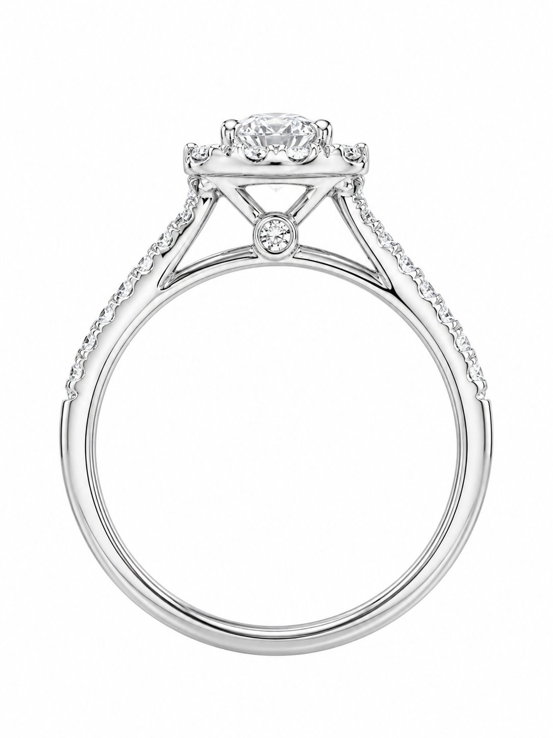 14K White Gold Women’s Wedding Set Round 1.00 ct Lab Grown Diamond