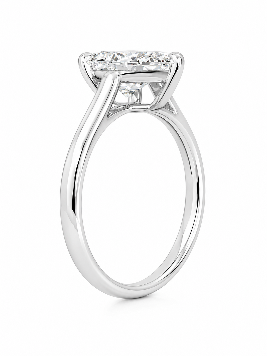 14K White Gold Women's Ring Pear 3.00 ct Lab Grown Diamond