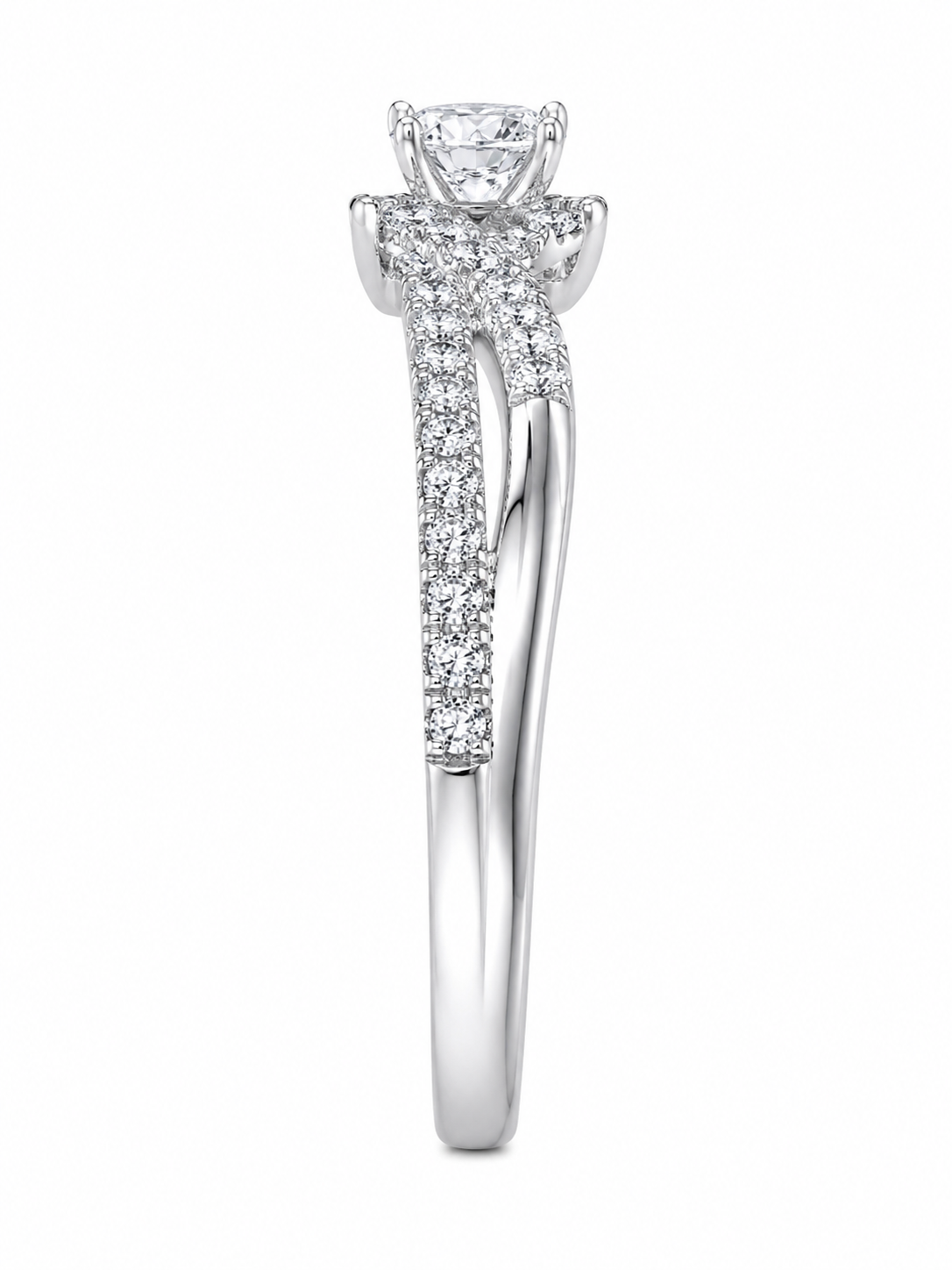 14K White Gold Women’s Band 0.40 ct Lab Grown Diamond
