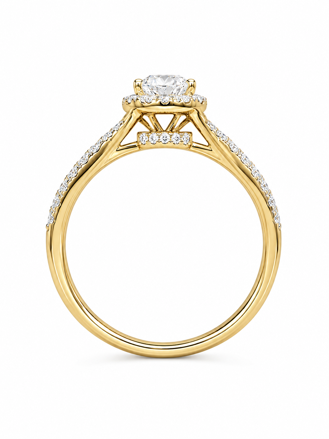 10K Yellow Gold Wedding Set Oval 1.00 ct Lab Grown Diamond