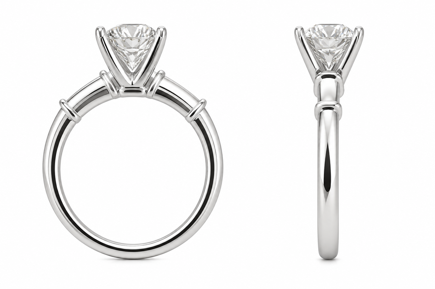10K White Gold Women’s Ring Oval 3.53 ct Lab Grown Diamond