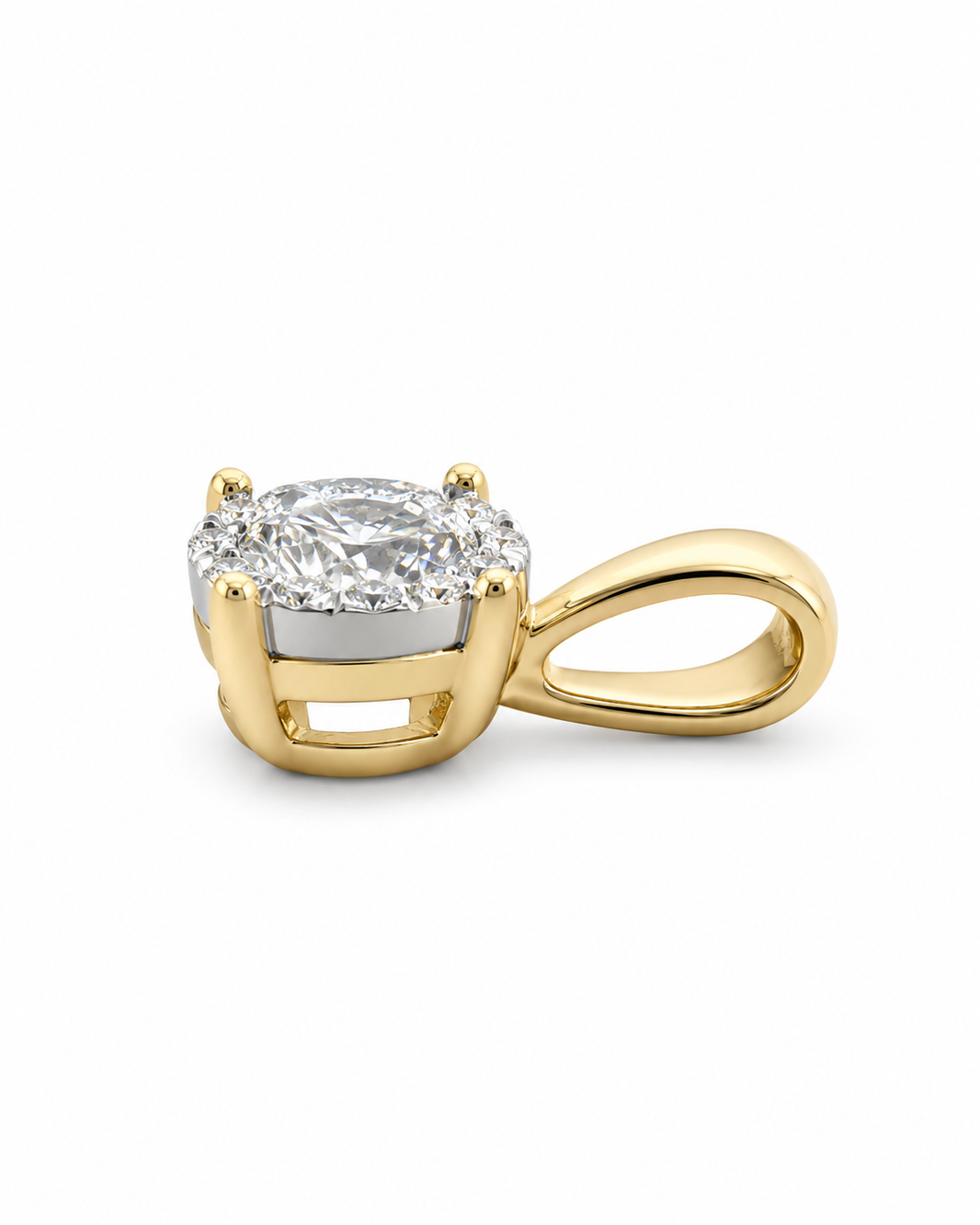 10K Yellow Gold Women's Charm Round 0.16 ct Natural Diamond