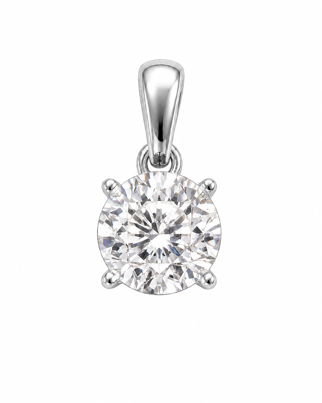 10K White Gold Women's Charm Round 0.16 ct Natural Diamond