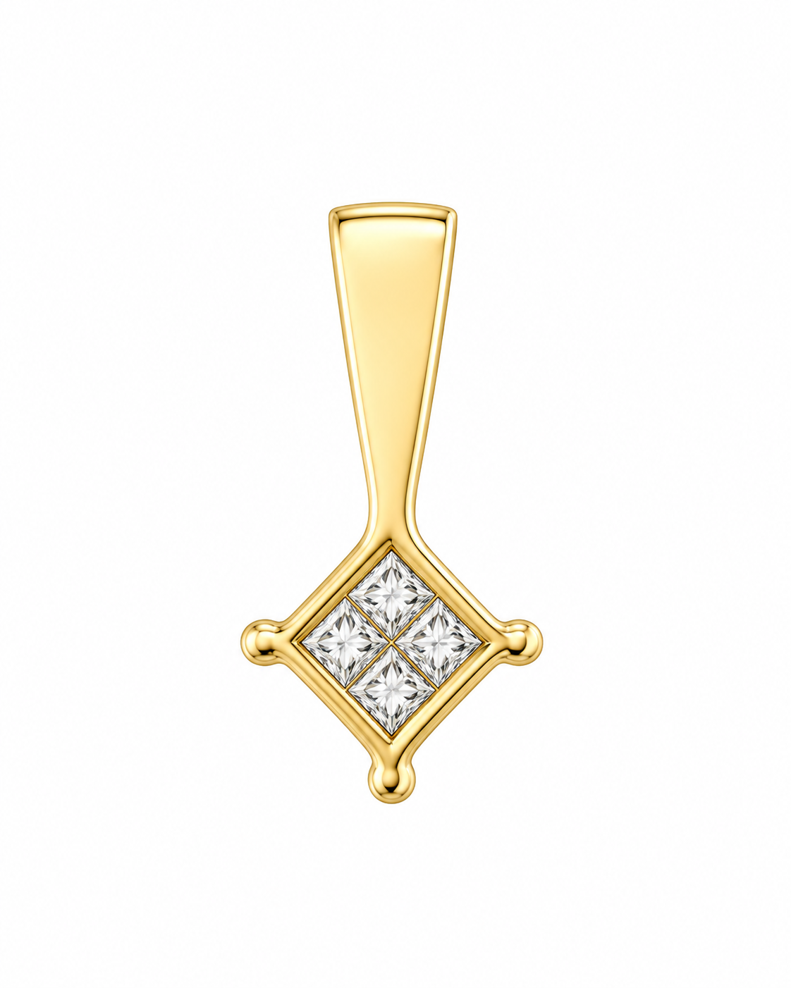 10K Yellow Gold Women’s Charm Princess 0.10 ct Natural Diamond