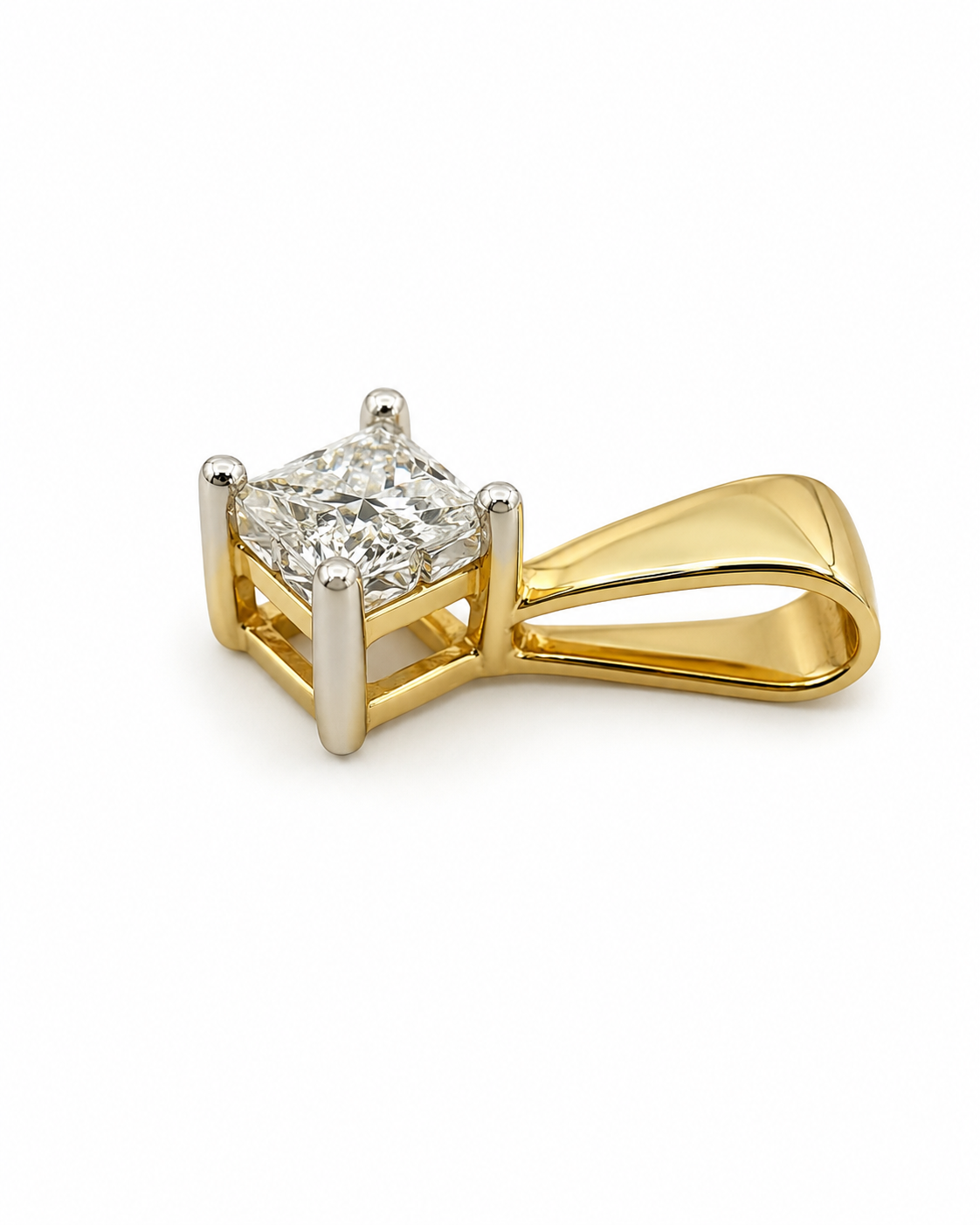 10K Yellow Gold Women’s Charm Princess 0.10 ct Natural Diamond