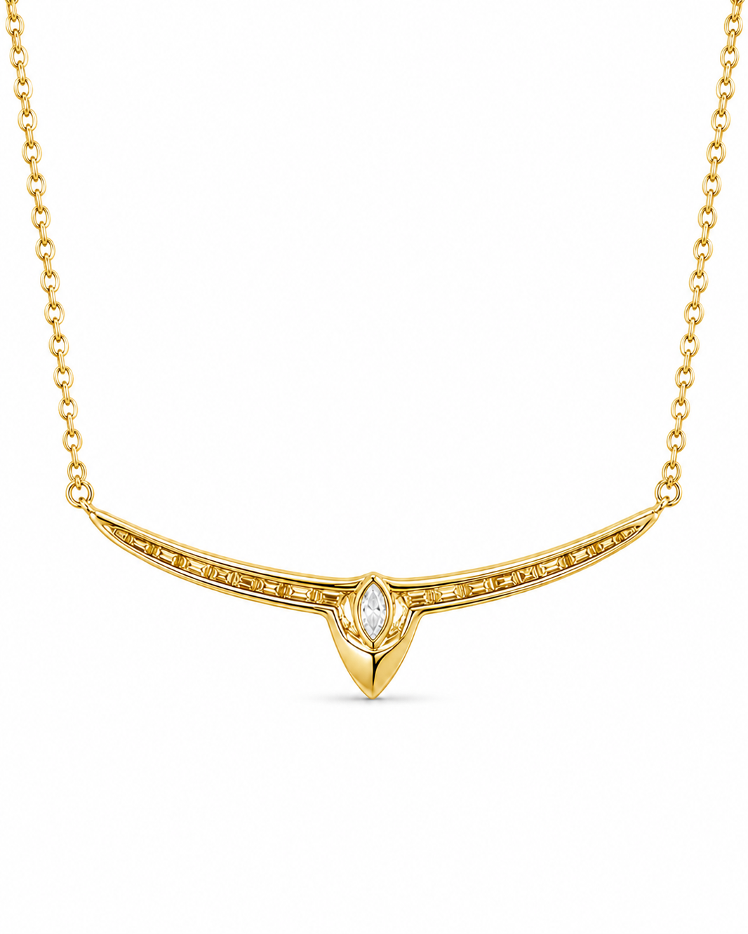 14K Yellow Gold Women’s Charm/Chain Set 0.11 ct Natural Diamond