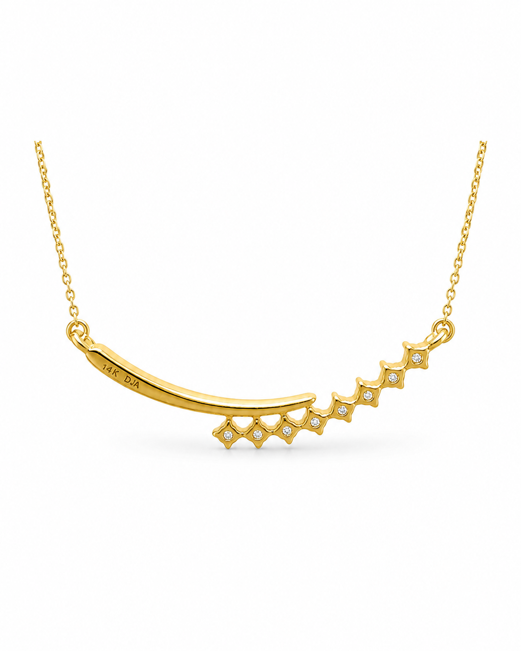 14K Yellow Gold Women’s Charm/Chain Set 0.25 ct Natural Diamond