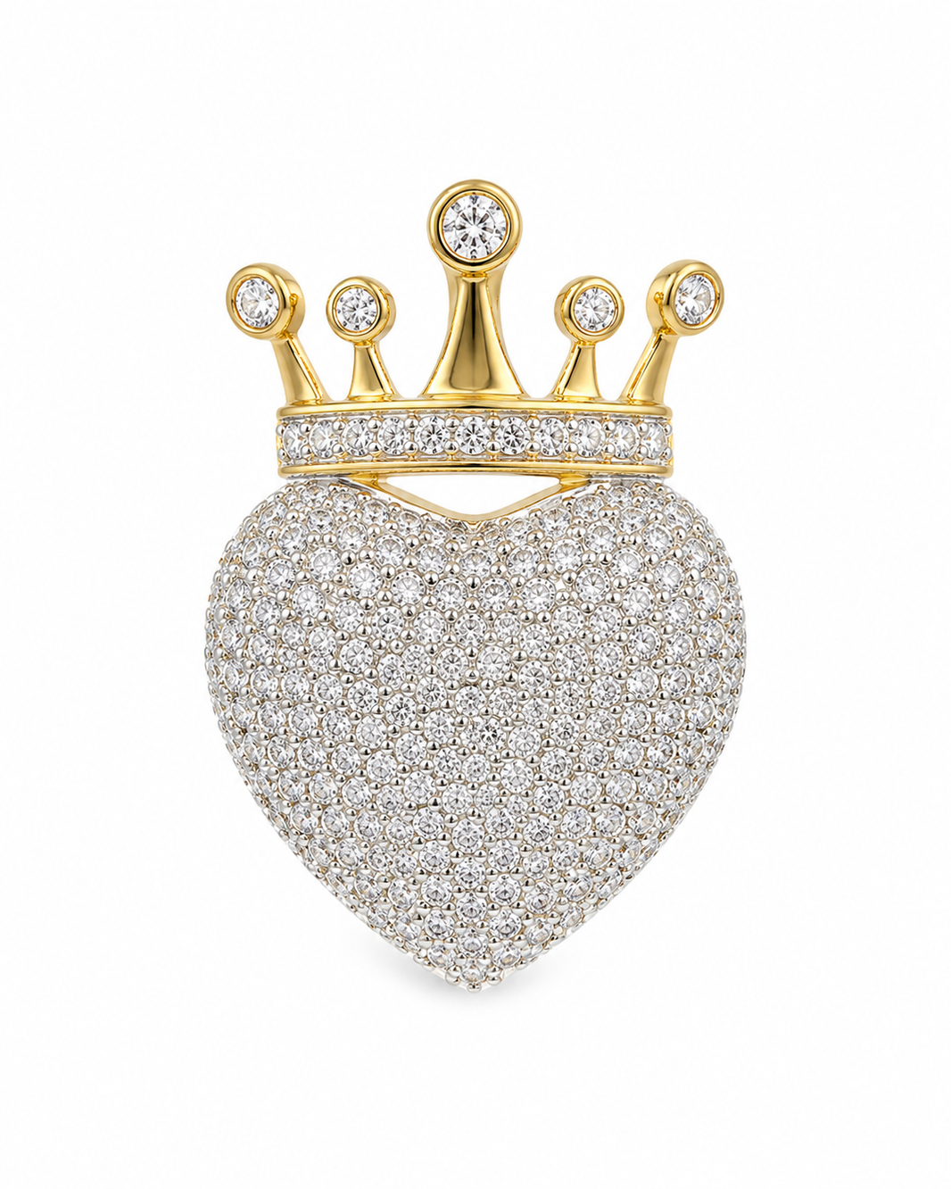 10K Yellow Gold Heart Charm 0.47 ct Natural Diamond