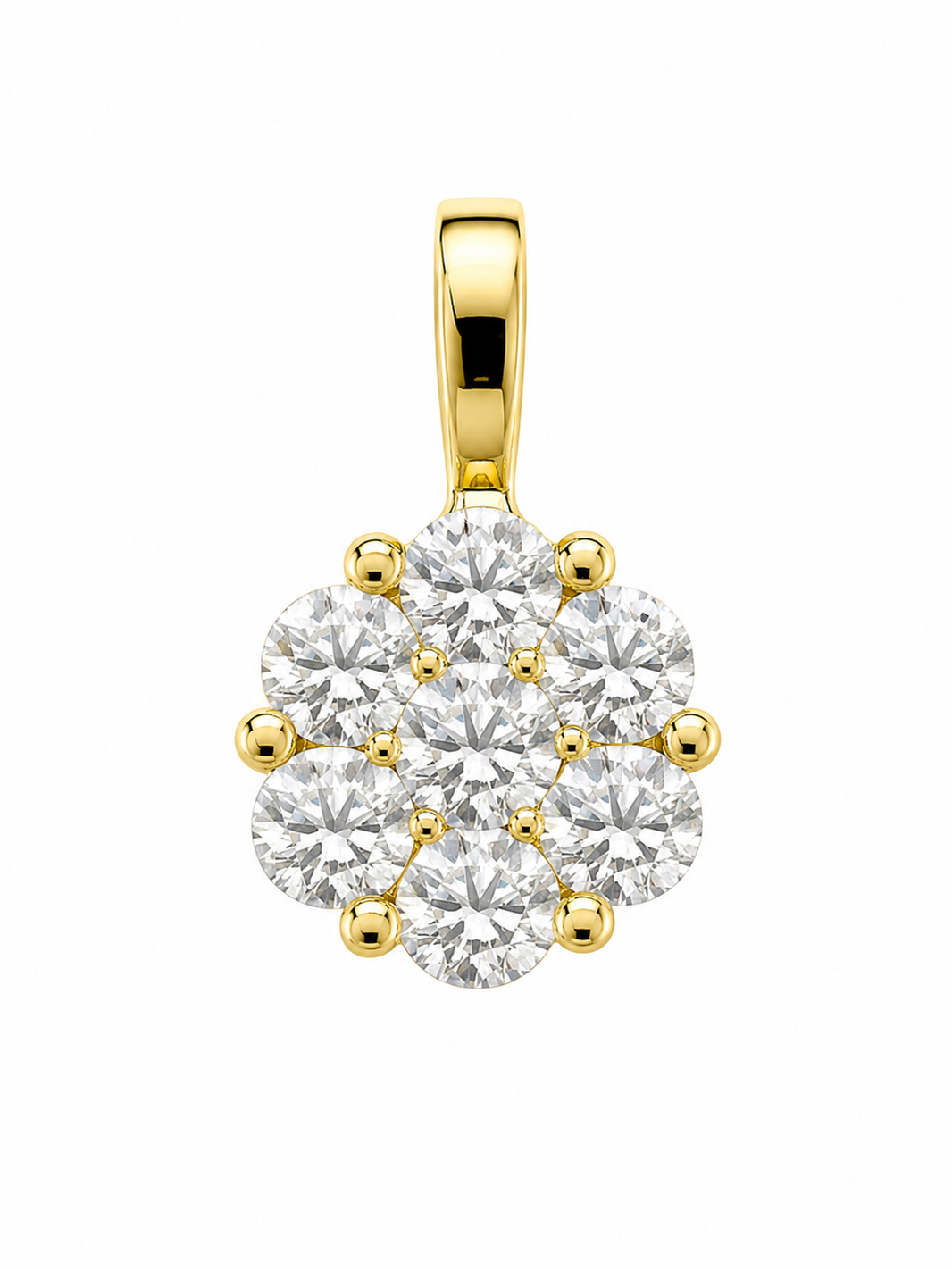 10K Yellow Gold Charm Honeycomb 0.50 ct Natural Diamond